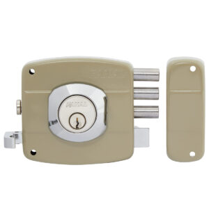 CERRADURA PUERTA METAL SMART KEY IZQ.BEIGE
