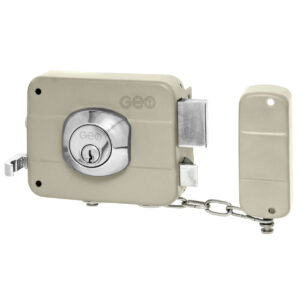 CERRADURA PUERTA METAL 60MM IZQ. BEIGE