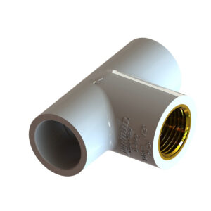 TEE PVC 1/2 C/INS.MET.