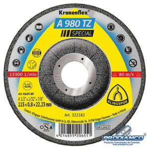 DISCO PARA CORTE MET. ACE INOX 4 1/2"